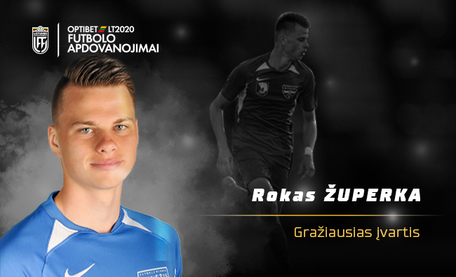 Gražiausiu praėjusių metų įvarčiu tapo Kėdainių „Nevėžio“ saugo Roko Župerkos smūgis LFF Pirmos lygos rungtynėse